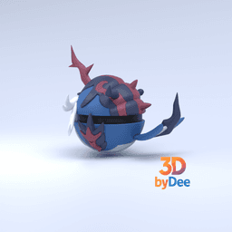 Samurott Hisuian Pokeball 3d model