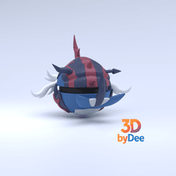 Samurott Hisuian Pokeball 3d model