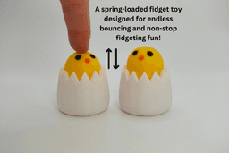 Fidget Chick (Bouncy Fidget Toy) 3d model