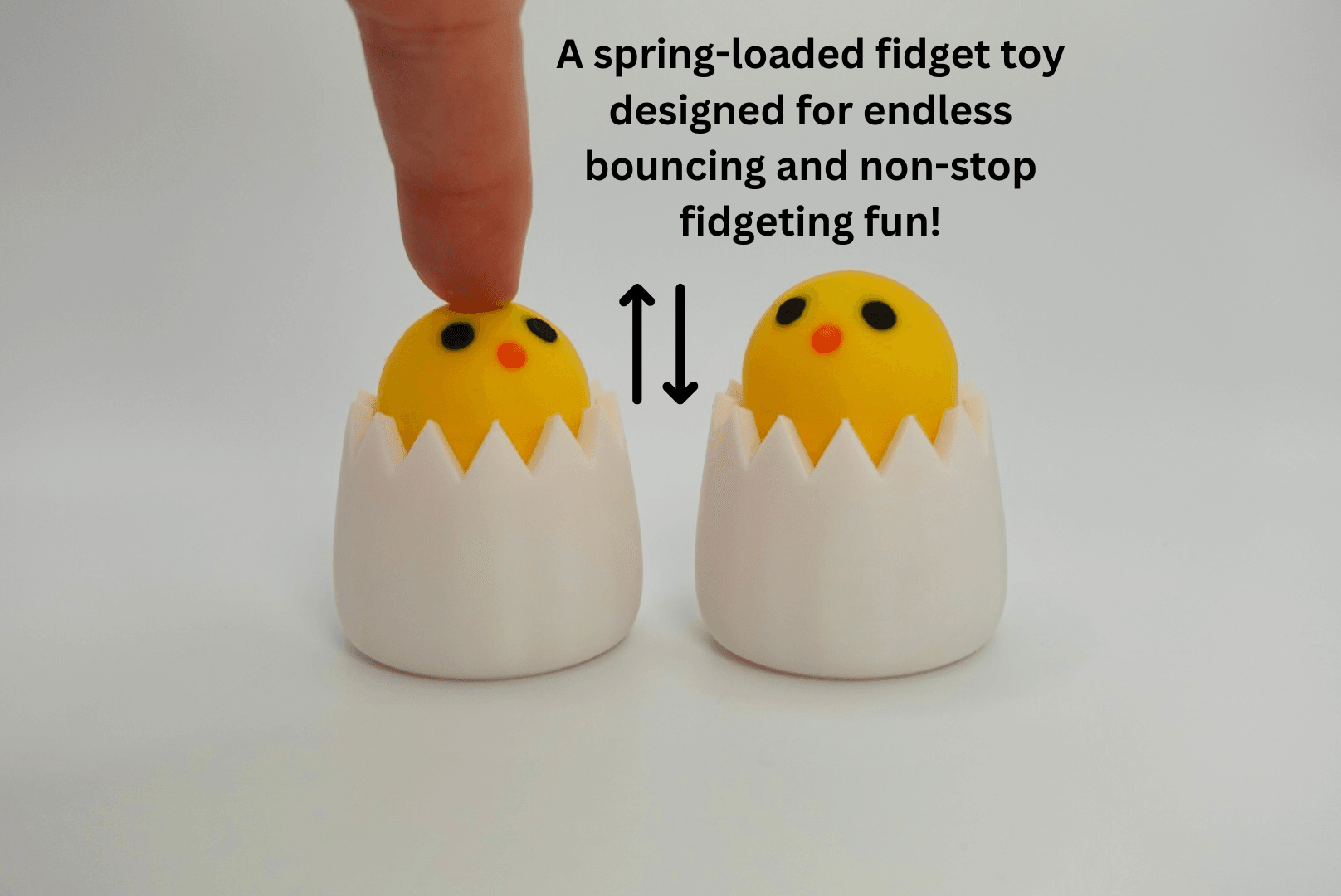 Fidget Chick (Bouncy Fidget Toy) 3d model