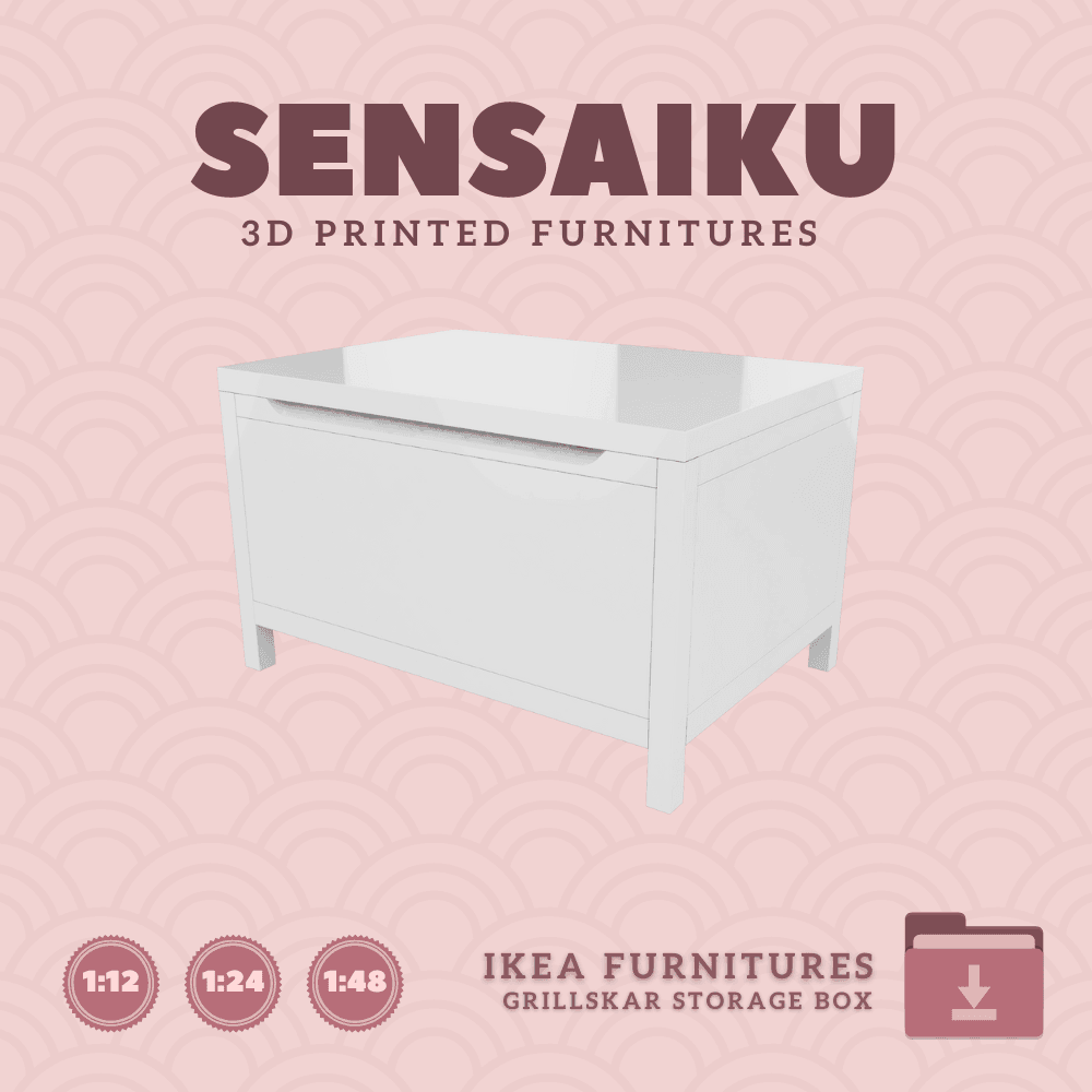 Miniature Replica GRILLSKAR Storage Box for Miniature Dollhouse - IKEA (1:12,24,48) - 3D Print Insta 3d model