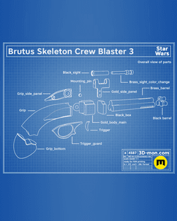 Brutus' Third Blaster - Skeleton Crew 3d model