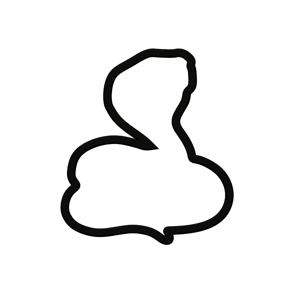 Cobra Cookie Cutter STL File - 4 inches 3d model