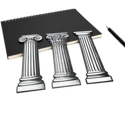 Classical Columns Bookmarks 3d model