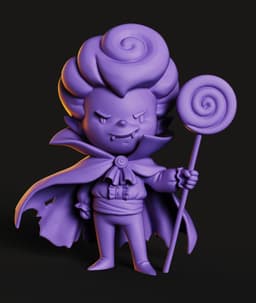 Chibi Vampire STL | Halloween Figurine 3D Print | Cute 3d model