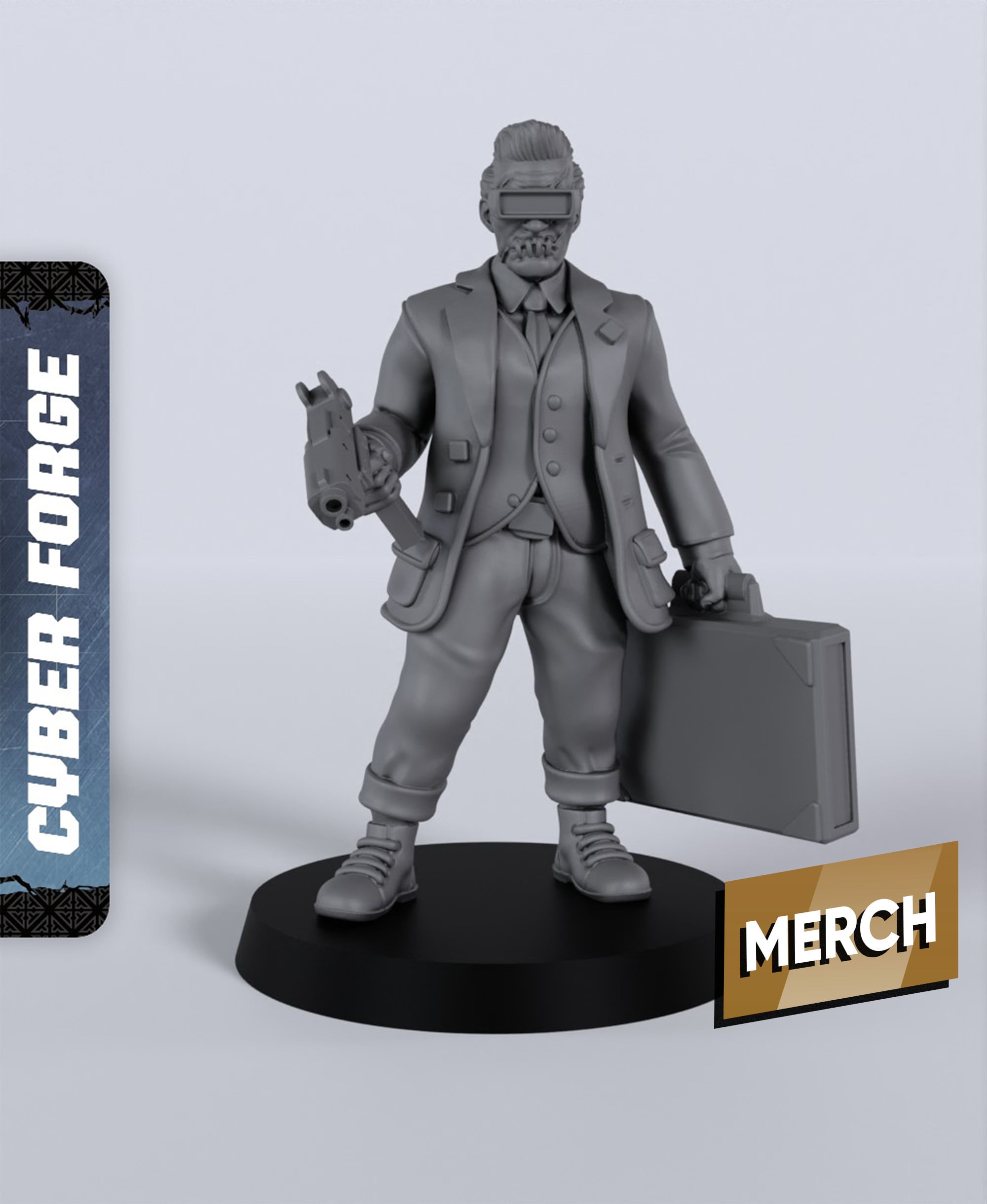 Dai the Silent One - With Free Cyberpunk - Sci-Fi Gift Ideas for RPG and Wargamers 3d model