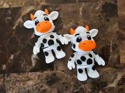 Articulated Cow + Mini Flexi and Fridge Magnet 3d model