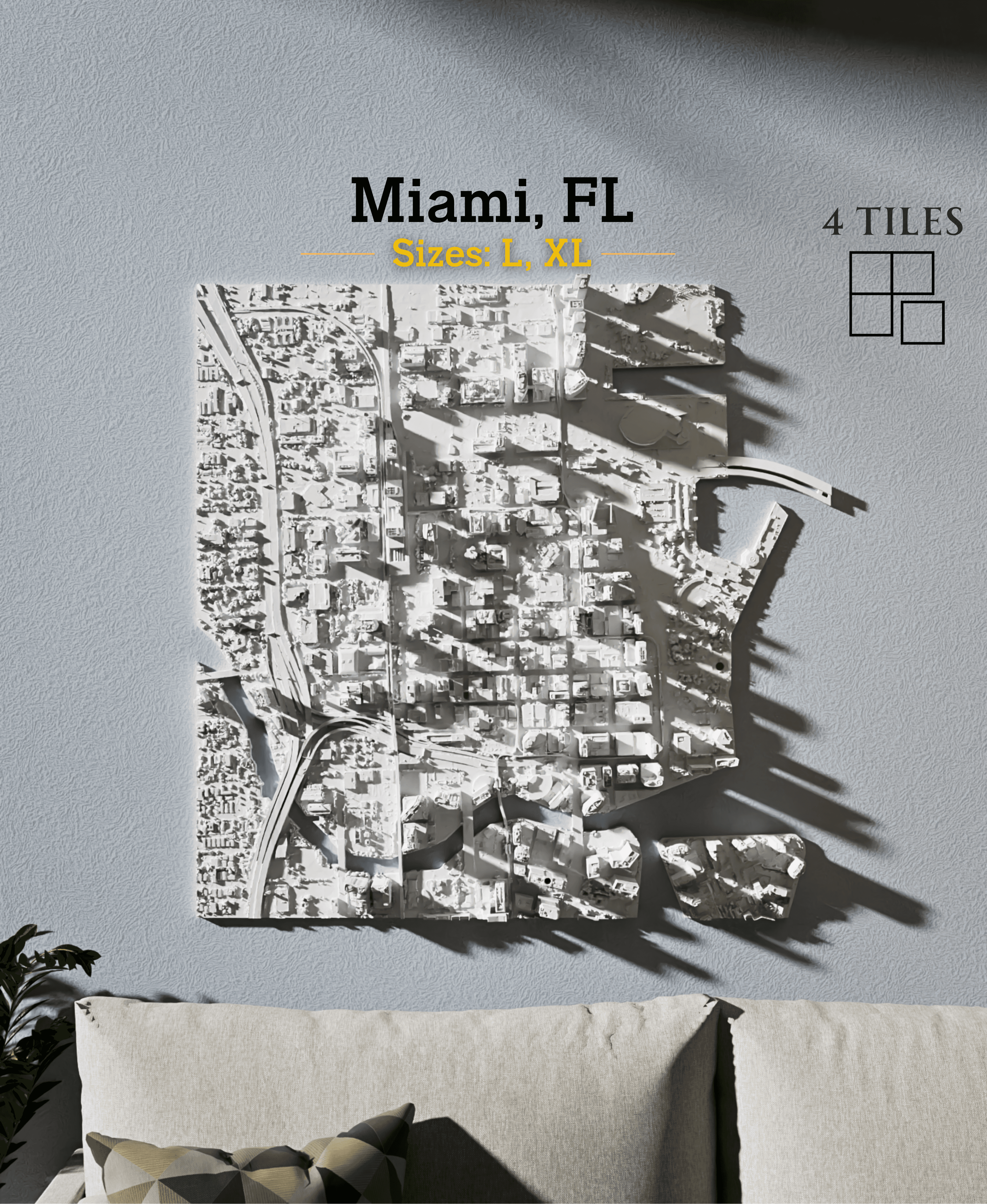 Miami, FL - L & XL 3d model