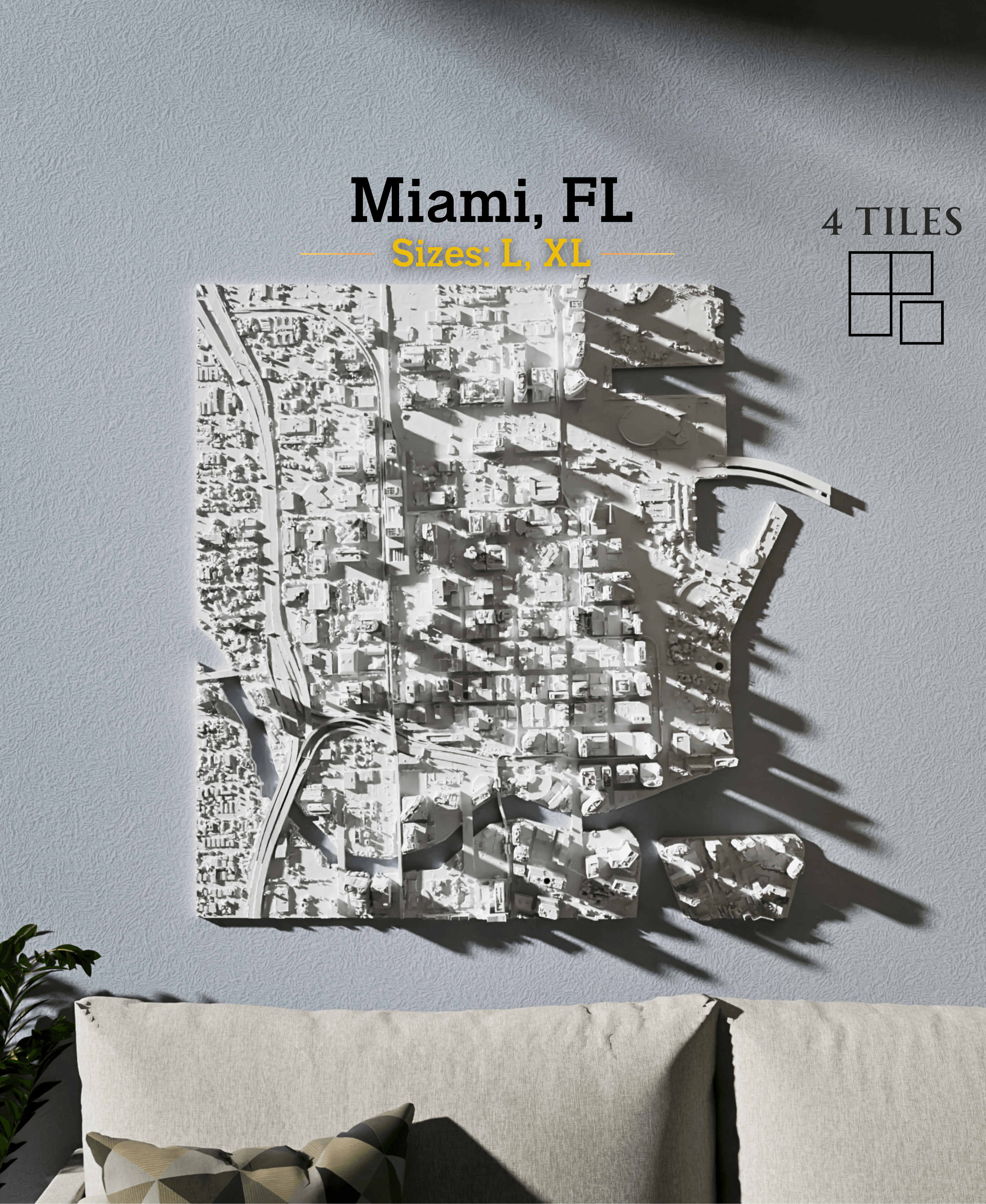 Miami, FL - L & XL 3d model