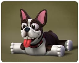 Happy Dogs Boston Terrier 3d model