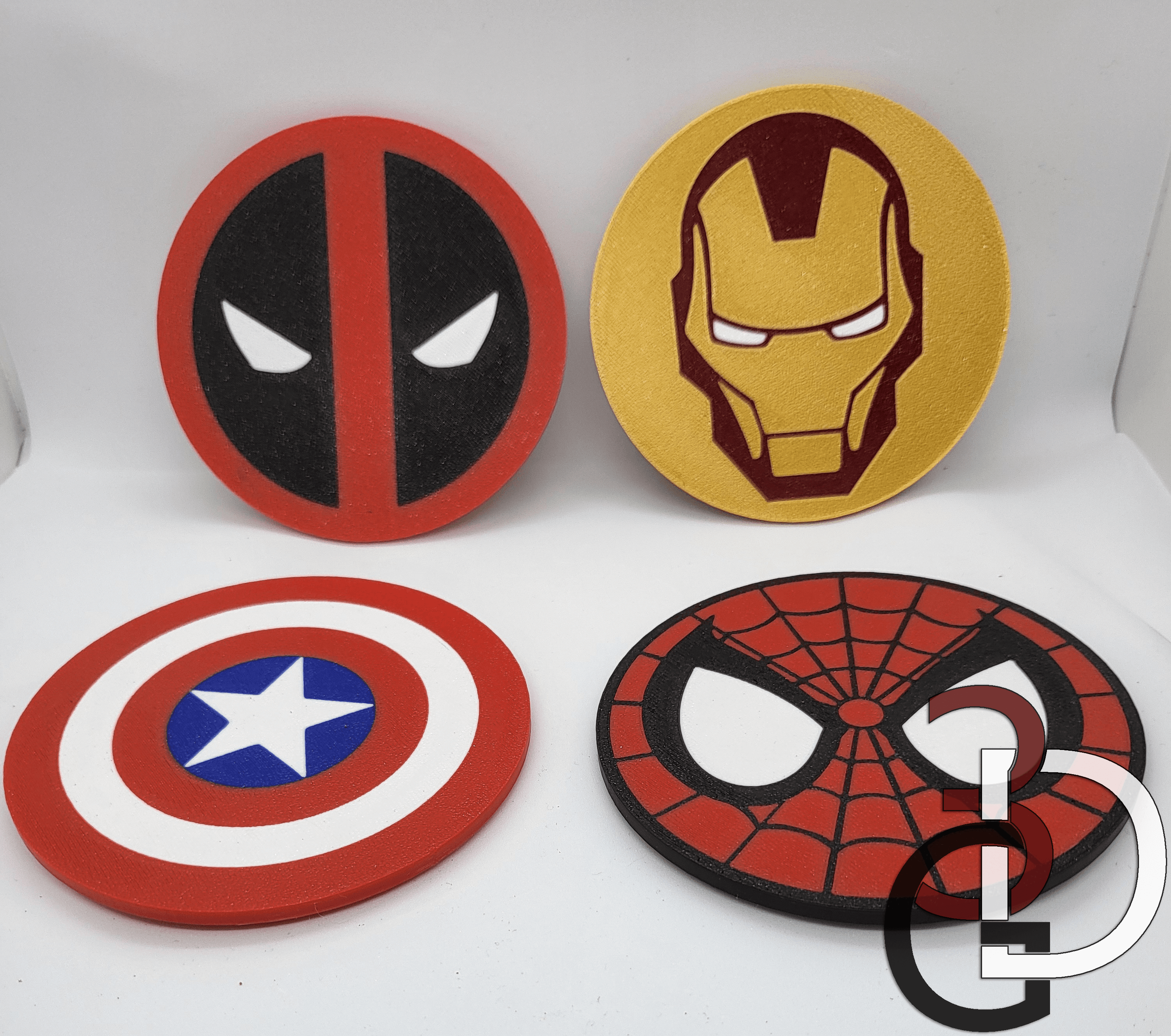 Marvel themed magnets/coasters (set 1) 3d model