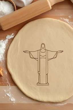 Christ The Reedeemer Cookie Cutter, Biscuit Cutter 3d model