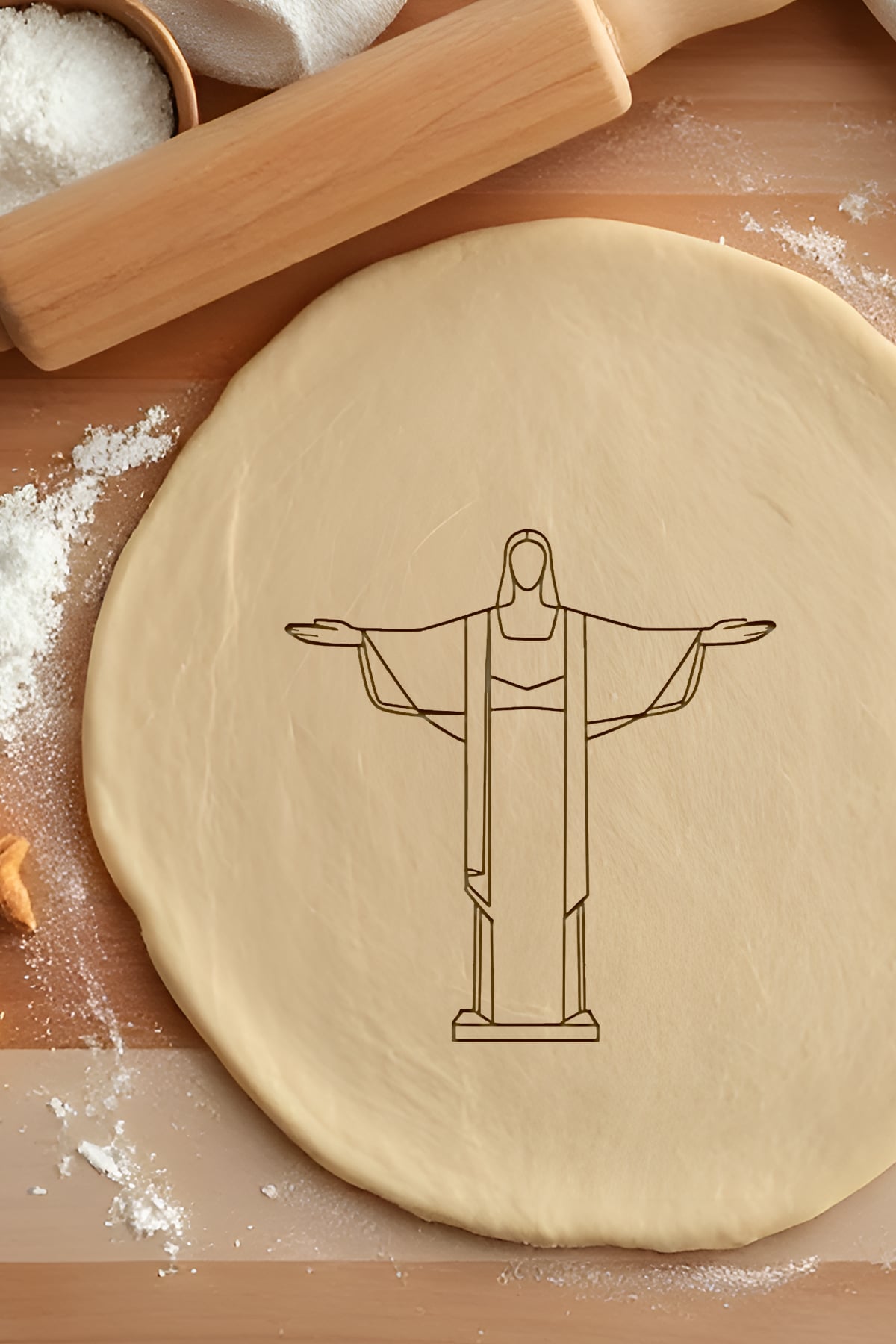 Christ The Reedeemer Cookie Cutter, Biscuit Cutter 3d model