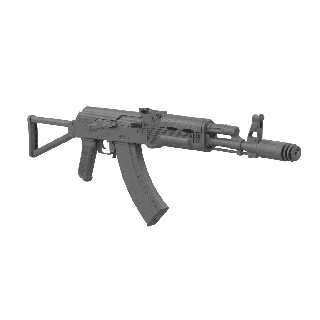 Gun AKS 74U Compact Tactical Rifle 3d model
