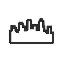 City Skyline Cookie Cutter STL File - 4 inches 3d model