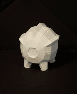 Shelgon Low Poly Pokemon 3d model