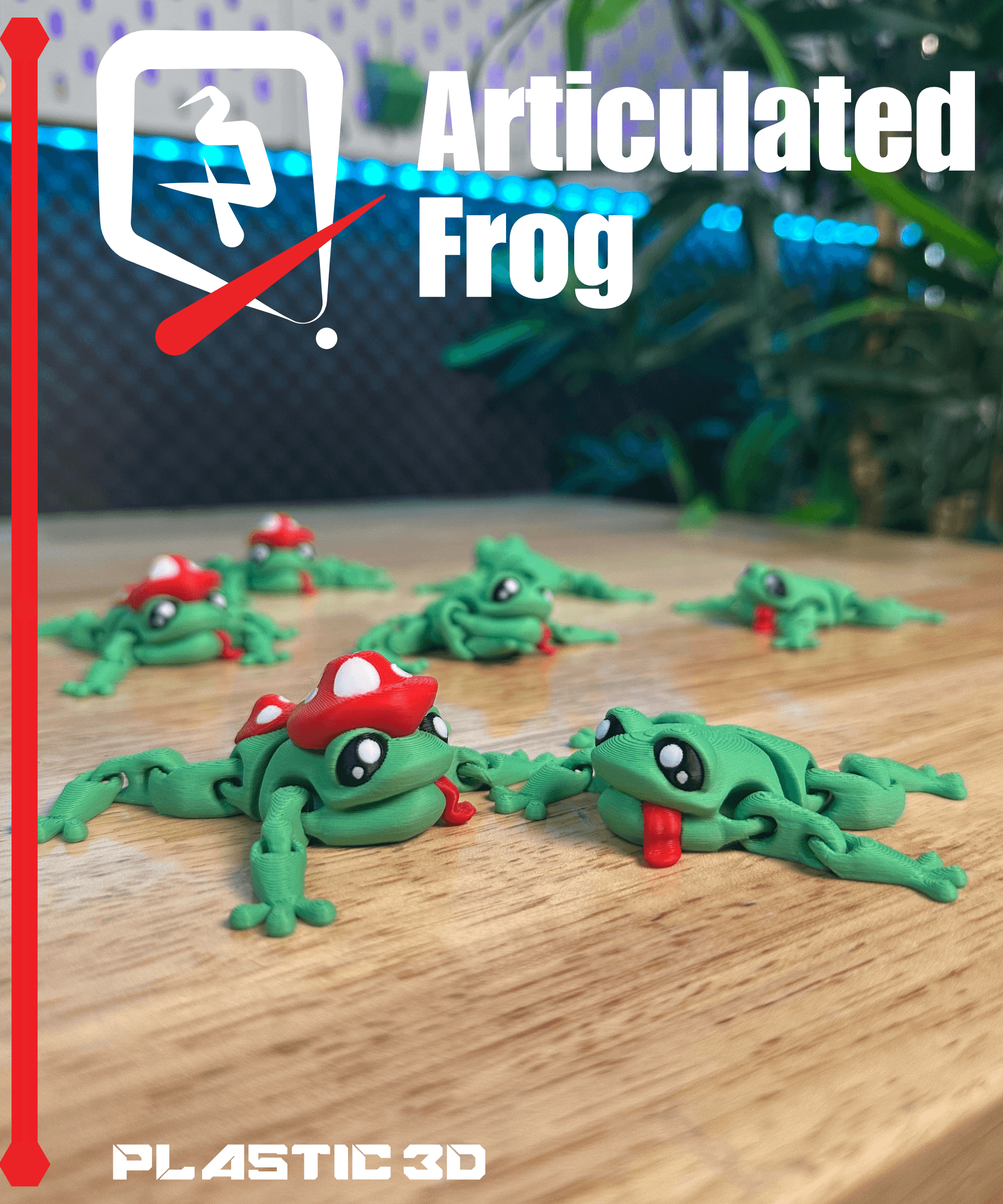 Plastic3D Articulated Frog 3d model