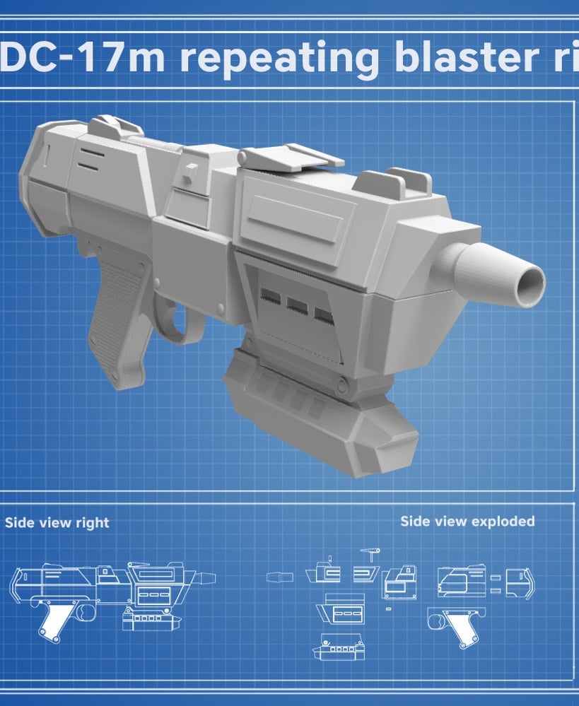 DC-17m Repeating Blaster Rifle 3d model