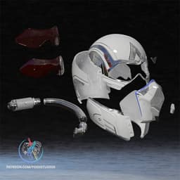 Captain America 4 Hypersonic Mask 3D Printer STL File 3d model