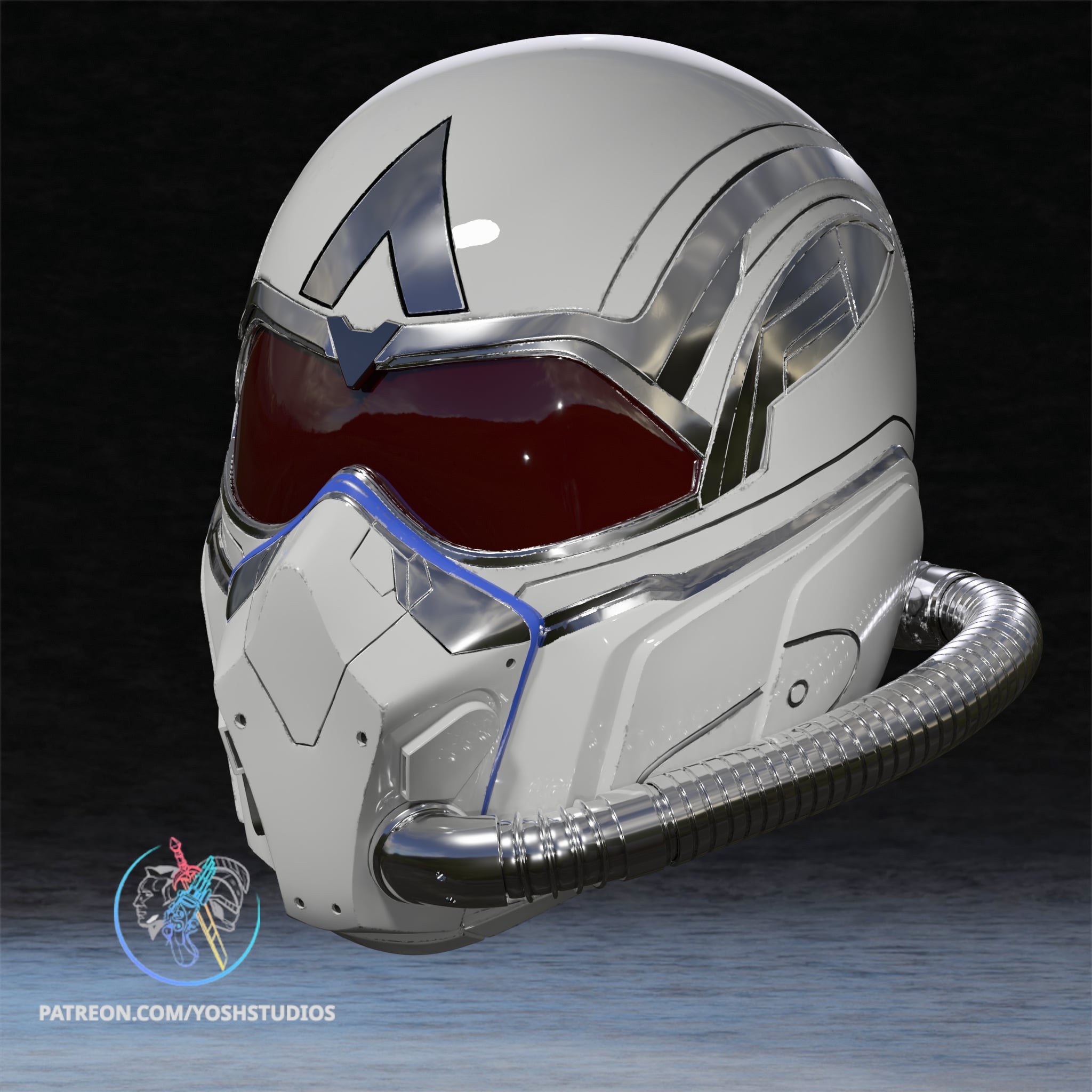 Captain America 4 Hypersonic Mask 3D Printer STL File 3d model