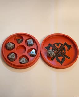 Barbarian Dice Container And Tray Threaded 3d model