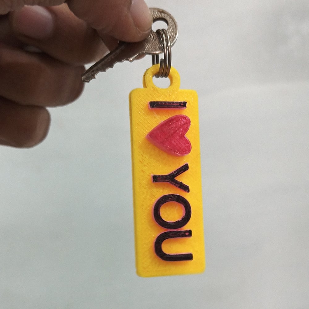 Free 3D Name Keychain STL File Generator 3d model