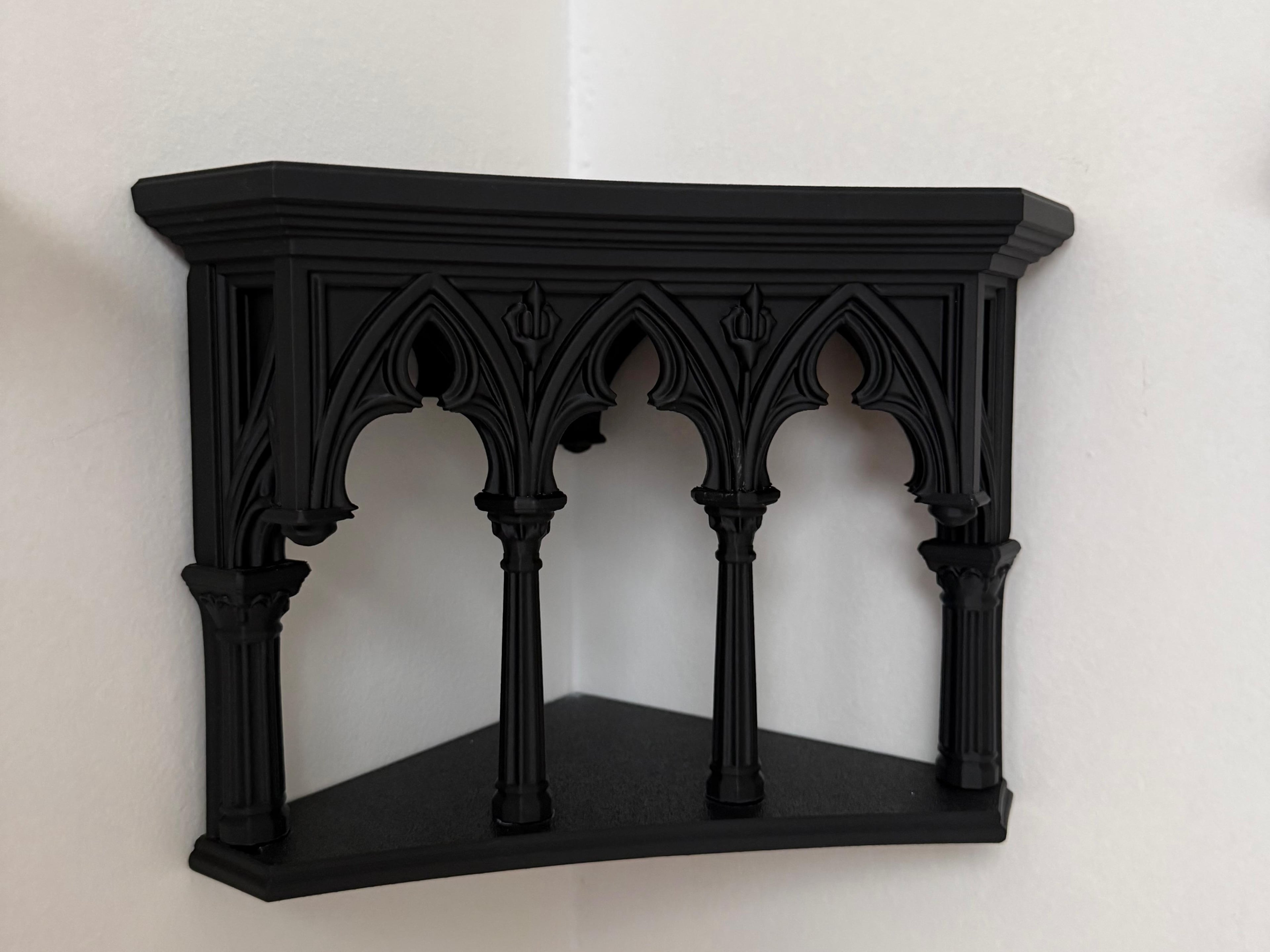 Cathedral Corner Shelf Display Gothic Home Decor 3d model