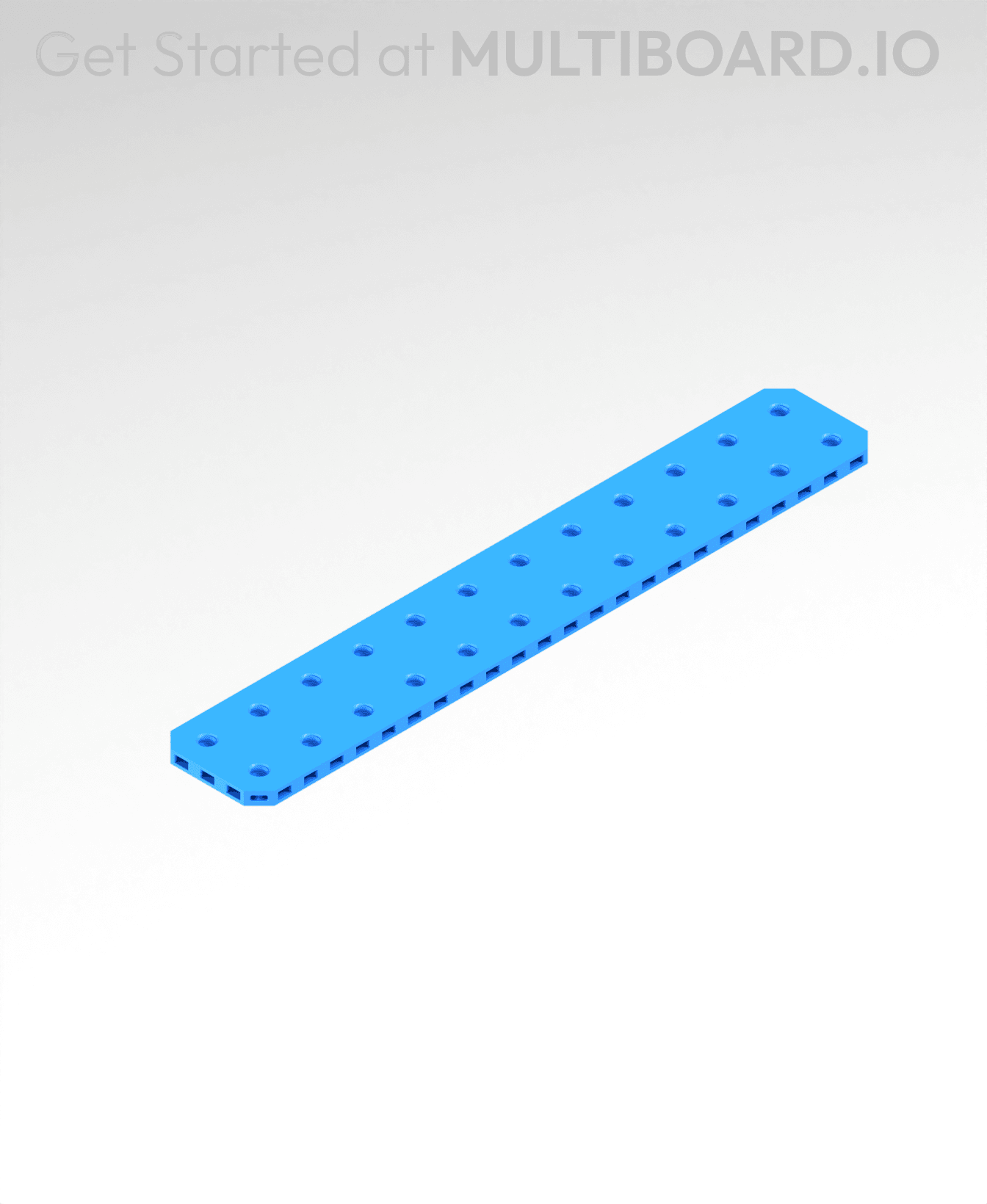 12x2 MU - Small Thread Offset MU - MultiBoard Plate 3d model