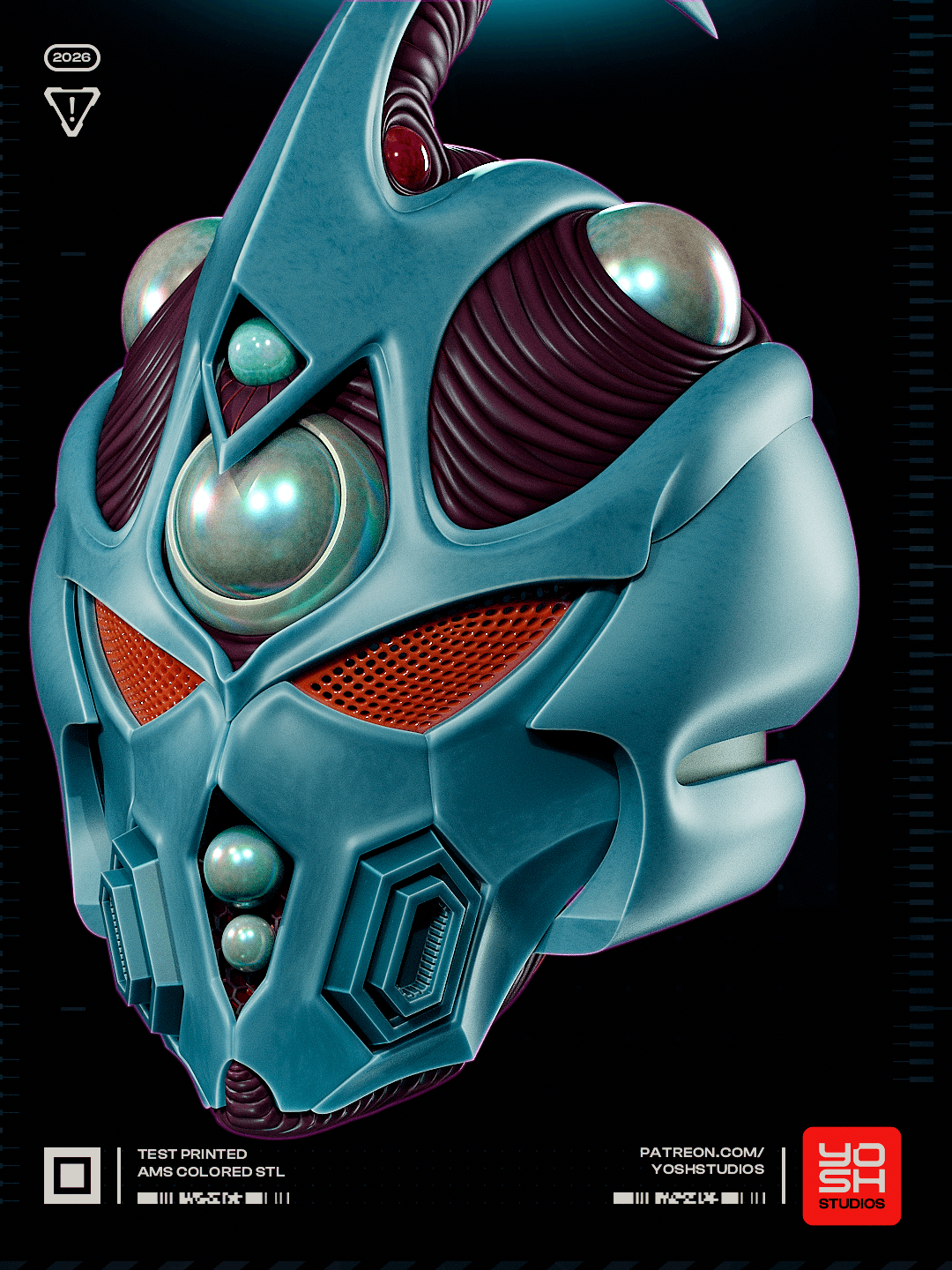 Guyver Helmet 3D Printer STL 3d model