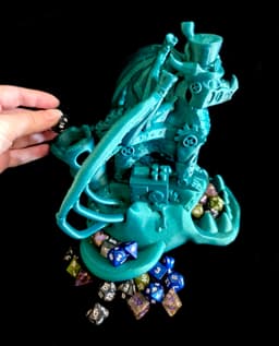 Steampunk Dragon Dicetower (Personal Use) 3d model