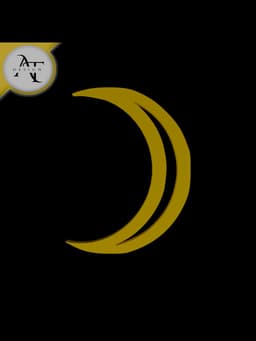 Simple Moon Symbol - 2D Art 3d model