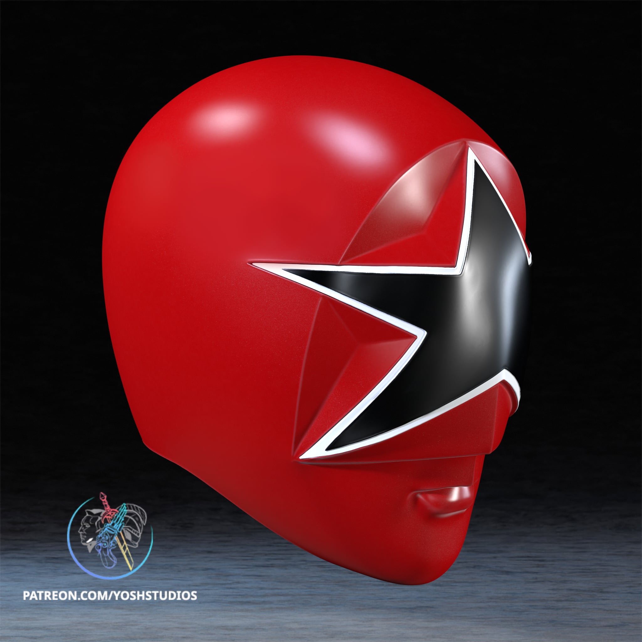 Zeo Red Helmet 3D Printer STL File 3d model
