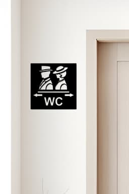 WC, Toilet Sign, Restroom 3d model
