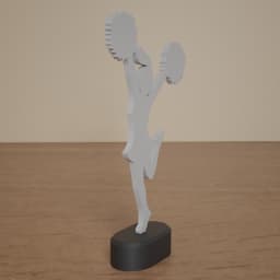 Cheerleader Figure on Stand – Sports Room Decoration 3d model