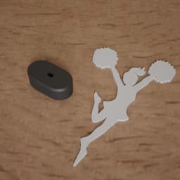 Cheerleader Figure on Stand – Sports Room Decoration 3d model