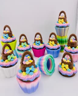 Cupcake Container -Easter Basket 3d model