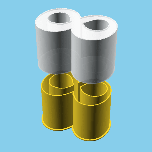 Infinity Symbol, nestable box (v1) 3d model