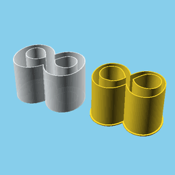 Infinity Symbol, nestable box (v1) 3d model