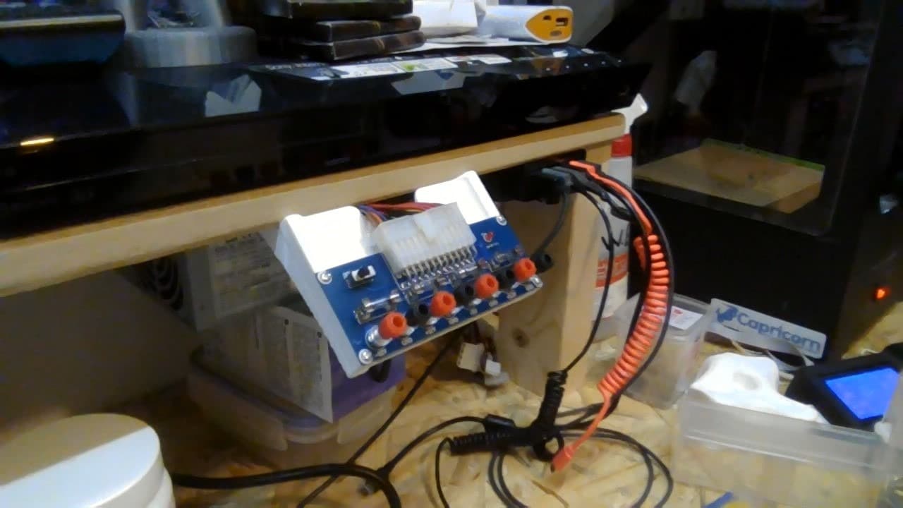 ATX PSU breakout Desk mounting plate 3d model