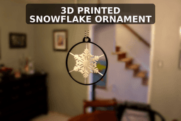 Suspending Snowflake Ornament 3d model