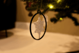 Suspending Snowflake Ornament 3d model
