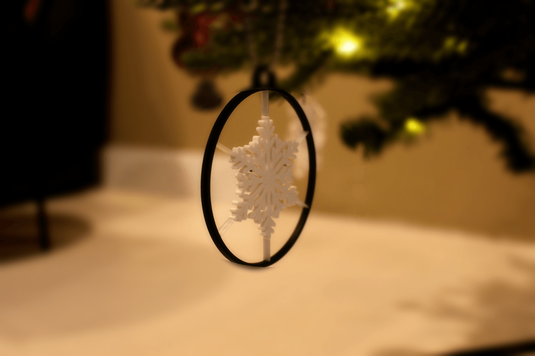 Suspending Snowflake Ornament 3d model