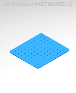 10x9 MU - Small Thread MU - MultiBoard Plate 3d model