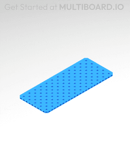 12x5 MU - Small Thread SU - MultiBoard Plate 3d model