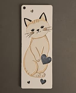 Valentine Kitty Bookmark8 - Hueforge - 4 colors 3d model