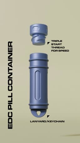 EDC PILL CONTAINER 3d model