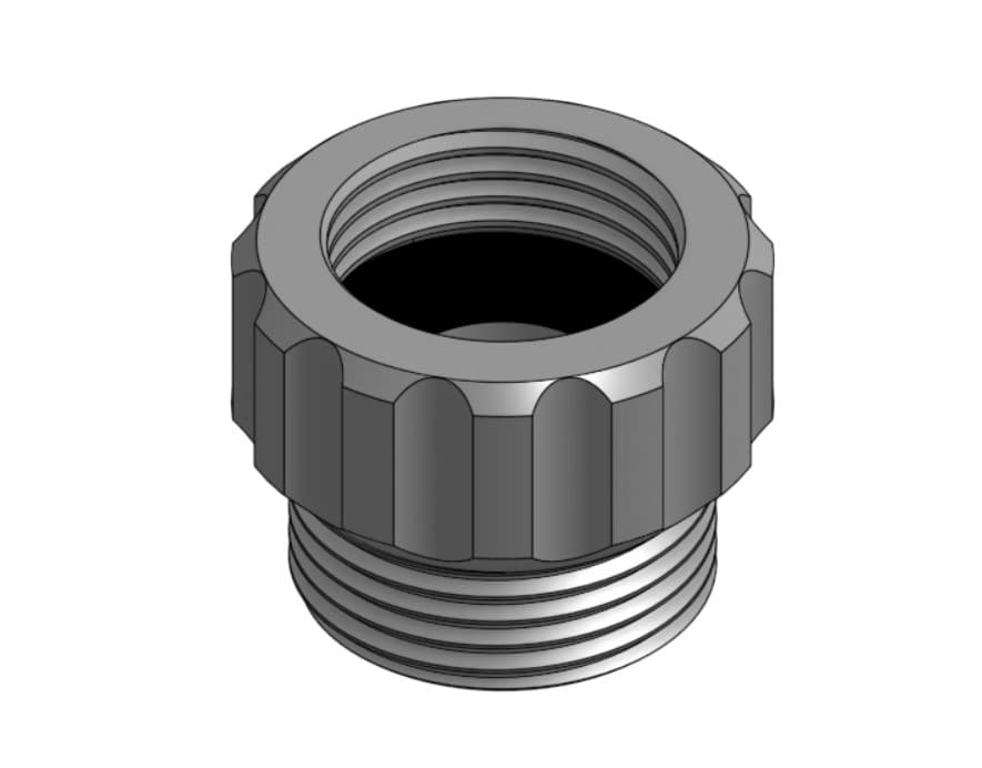 Garden tap hose adaptor 1/2" to 3/4" 3d model