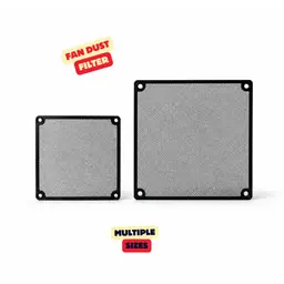 FAN DUST FILTER / COMPUTER ACCESSORIES / PRINTED FAN COVER / GAMING SETUP ACCESSORIES 3d model