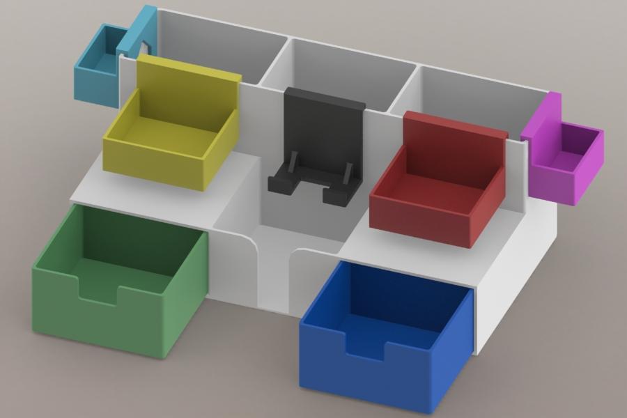 Desk Organizer II - STL Files 3d model