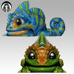 Chameleon Puff - Exclusive Model 3d model
